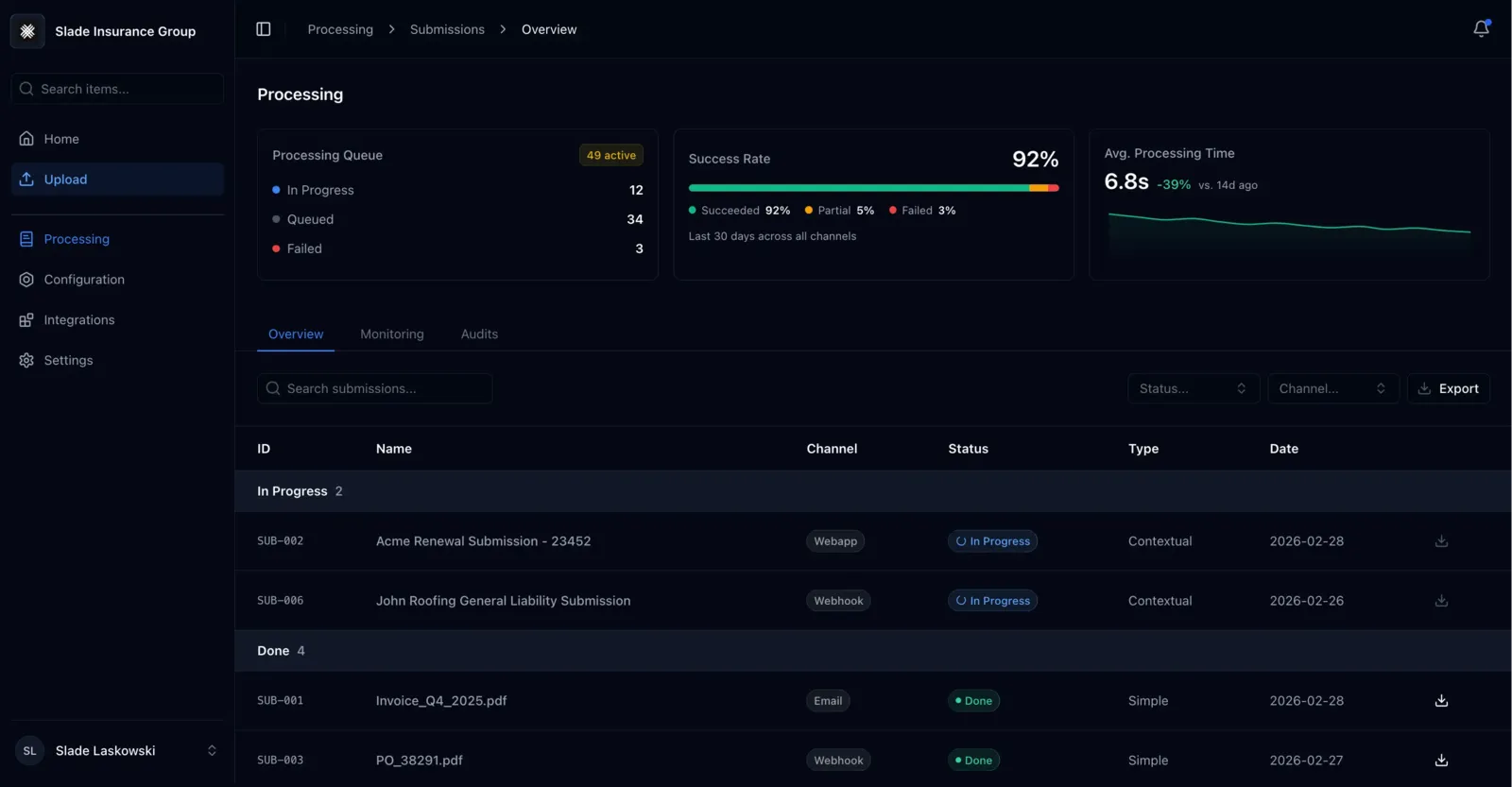 A preview of the Doculent document processing platform